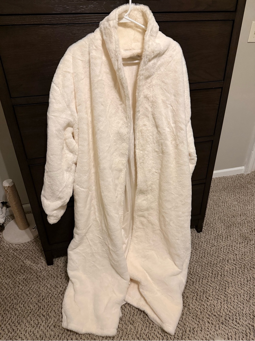 Minky Couture Plush Cream Longline Bathrobe